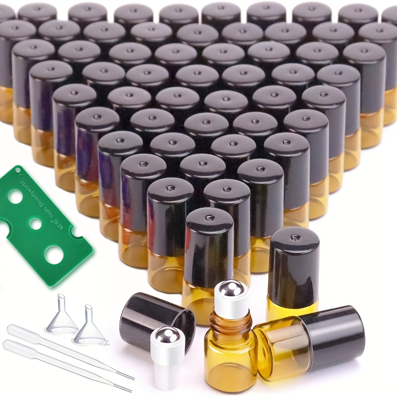 Attar Oil Roll On - Set da 60 Pezzi, Flaconi Roll-On